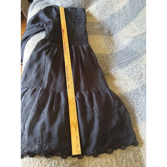 Old Navy Boho-Midi Dress XXL Smocked Bodice & Eyelet Hem Flowy Fairy Whimsigoth - Picture 11 of 13